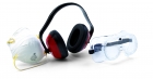 PBM set: veiligheidsbril, stof masker FFP1 en gehoorkap