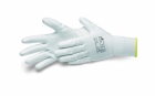Handschoen soft touch wit 8 nylon met pu coating