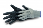 Handschoen soft waterdicht 8 nylon met zwarte nitrilcoating